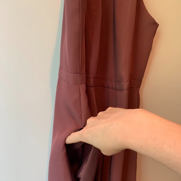 Banana Republic/Weddington Way Mauve Bridesmaids Dress with pockets - Picture 5 of 6